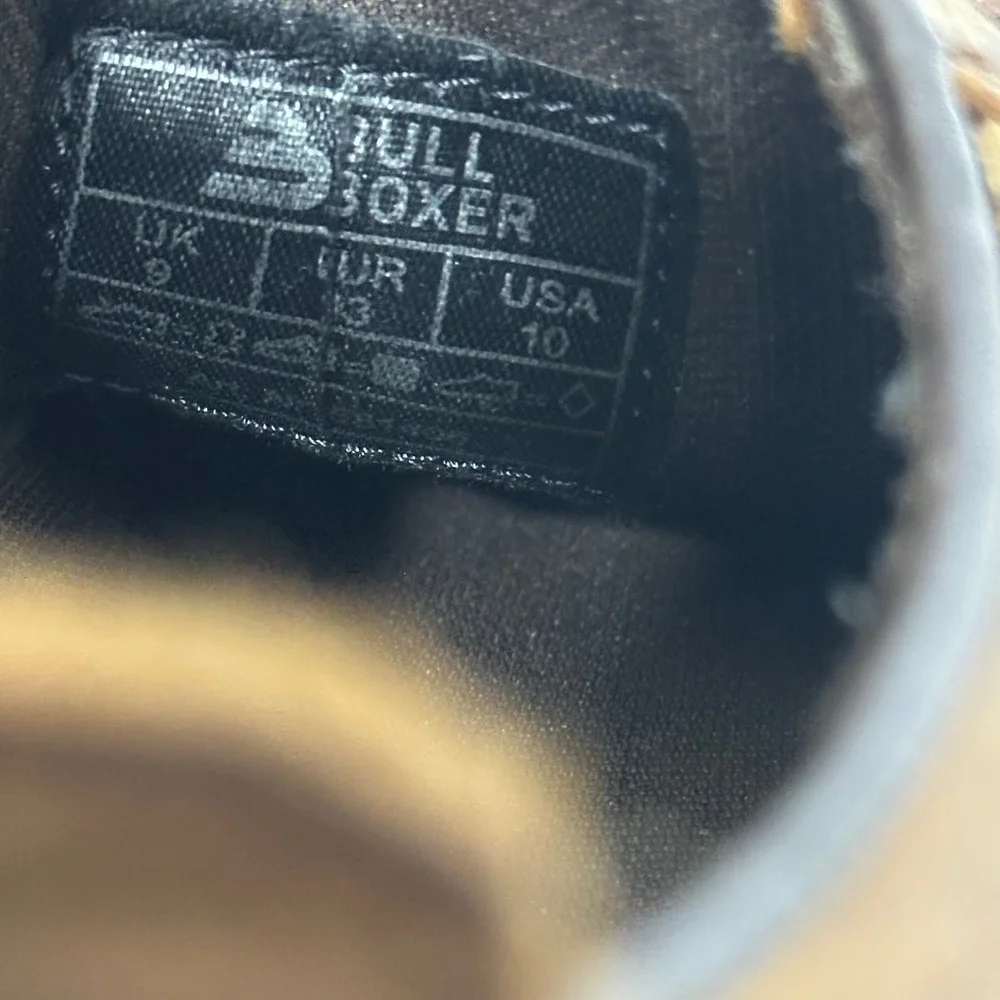 Bull Boxer Tapyn Oxford Mens Size 10 Brown Leather Cap Toe Distressed Lace Up